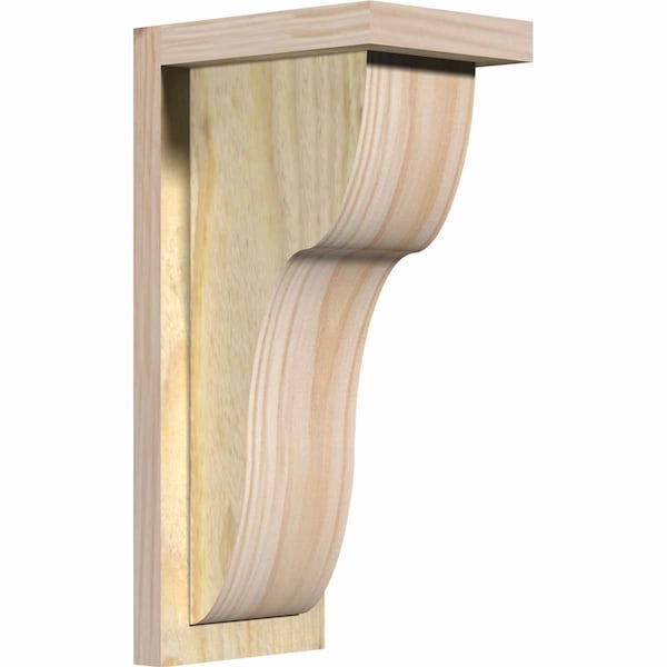 Ekena Millwork Carmel Rough Sawn Corbel w/Backplate, Douglas Fir, 6"W x 8"D x 16"H COR06X08X16CAR01RDF - main